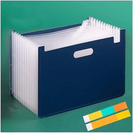 BEBUSINGOTO Dossiers multicouches pour étudiants, organisateur de papier de test multifonction pour étudiants, artefact-coupe horizontale-bleu (1/4)