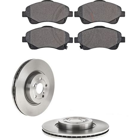 KIT FRENI ANTERIORI compatibile con TOYOTA AVENSIS (T25) - DISCHI + PASTIGLIE OEM: P 83 046 / 17510 /SOSTITUZIONE DIRETTA/BASSA POLVERE/SILENZIOSO (1/5)