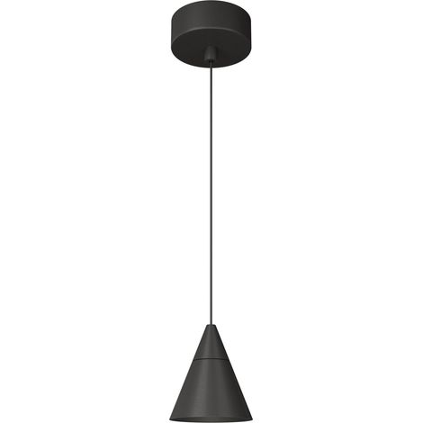 Suspension Zoe Surface De Beneito & Faure 7W 38° 2700K Noir Mat - Design Conique Led Irc90 Ugr19 Pour Éclairage Intérieur (1/4)