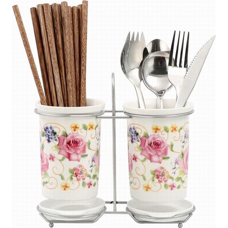 Porte-baguettes en céramique pour la cuisine, cage à baguettes pour sécher, nouveau porte-baguettes en porcelaine fine, boîte à baguettes originale, panier à baguettes pour la maison, panier de rangem (1/3)