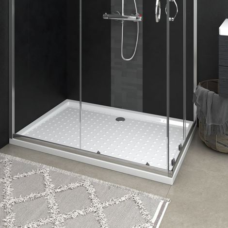 vidaXL Piatto Doccia con Superficie Puntinata Bianco 80x120x4cm ABS (1/5)