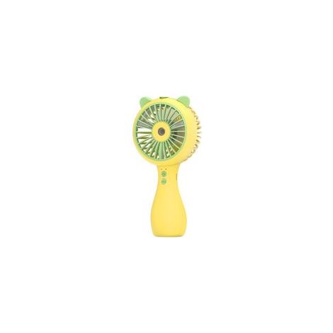 Mini ventilateur de poche USB portable, jaune, pour camping, voyage, bureau –