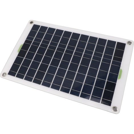 20-W-Solarpanel, hocheffizient, dünn, leicht und tragbar, mit Zigarettenanzünderstecker und Plus-/Minus-Klemmen (1/5)