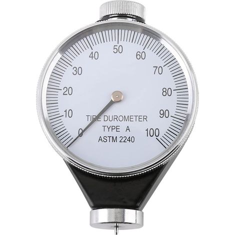 Duromètre testeur dureté – modèle A – pneus / caoutchouc / verre / résine / cuir – cadran 0-100 (1/5)
