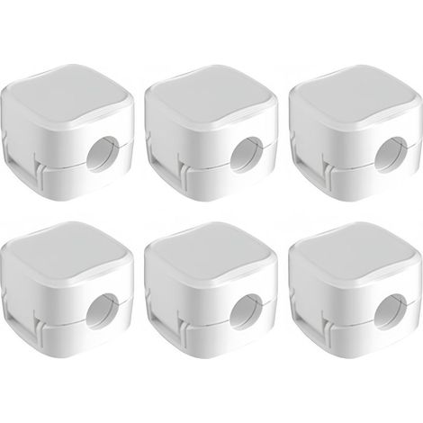 6 Pcs Support de Câble Magnétique,Range Cable Bureau,Cacher le Support de Câble de Chargement de Téléphone,Support de Chargeur de fil Adhésif Fort Pour Table de Nuit,Fournitures de Bureau (Blanc) (1/5)
