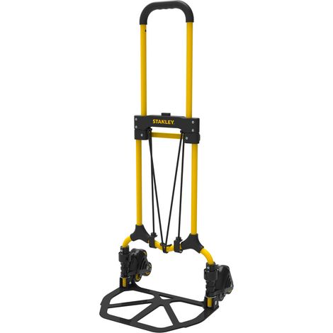 Stanley – Diable pliable de manutention 70 kg – Acier – Roues en caoutchouc 12,7 x 4 cm – Dimensions plié 39 x 6 x 76 cm