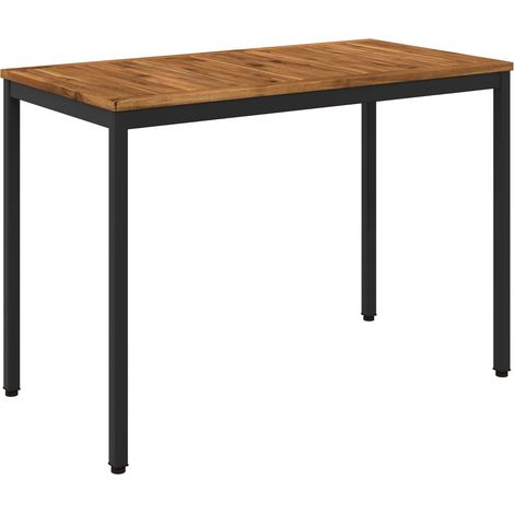 Table de dîner de jardin Naturel et noir 108,5 x 55 x 75 cm vidaXL