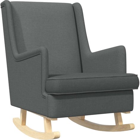 vidaXL  Rocking Chair  Dark Grey 62 x 80 x 85 cm Fabric