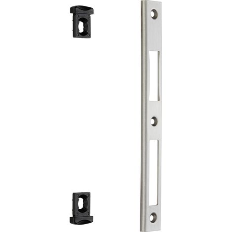 BKS Türrahmen Türschließblech DIN L/R U-Profilschließblech B-9000 eckig, Edelstahl, Stulp: 216 x 24 x 6 mm
