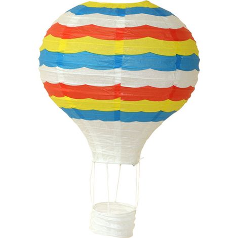 Lanterne en papier montgolfière, décoration de Noël, lanterne en papier pliable à suspendre dans le couloir de la maternelle, montgolfière colorée (1/5)
