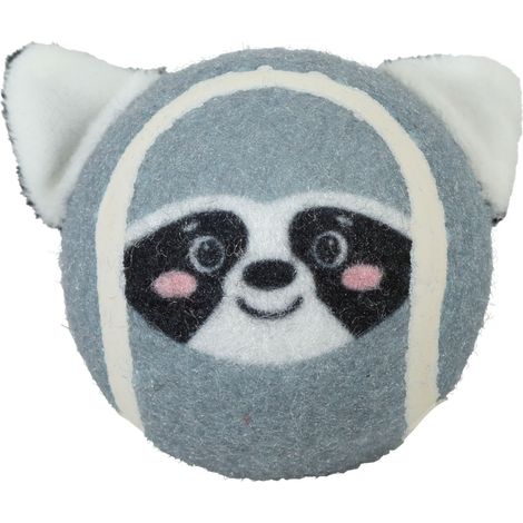 Balle de tennis ø 8 cm en forme d'animaux  tête raton laveur pour chien - zolux (1/2)