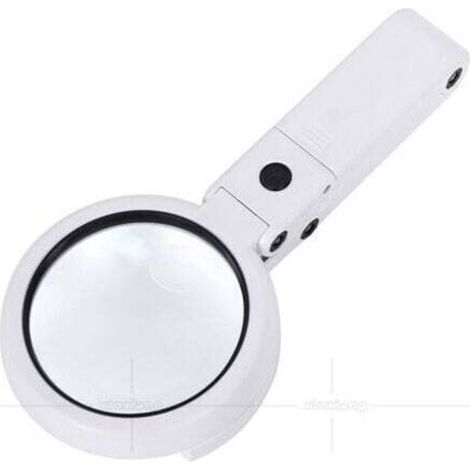 Loupe Eclairante, Loupe à Main sur Pied 5X 11X avec lumière 8 LED, Lampe Loupe à intensité Variable