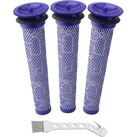 Lot de 3 filtres d'aspirateur compatibles avec Dyson V6/7/8/DC58/DC59, bleu (1/5)