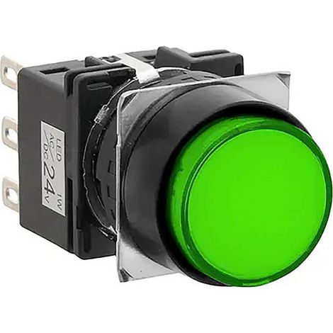 Idec LB1L-M1T64G LB Series Pulsante 24 V 100 mA 1x Off / (On) Permanente Verde 1 pz.