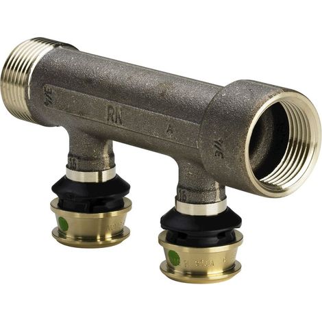 Viega Raxofix-Verteiler, d 16mm, G 3/4, n 2 Siliziumbronze Modell 5326.06, 645618 (1/2)