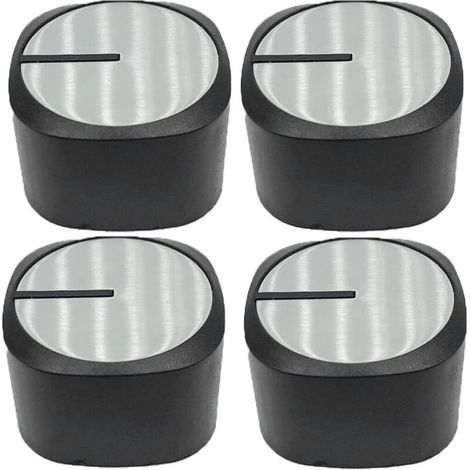 4 Pièces Bouton Plaque de Cuisson, Boutons de Commande Universels,Bouton de Cuisinière,Bouton pour Réchaud à Gaz,pour Presque Toutes Les Cuisinières,Plaques de Cuisson,Four,Cuisinière à Gaz(6MM)