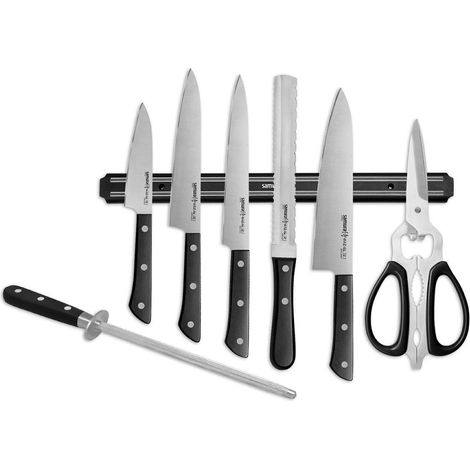 Samura Harakiri Set di 5 coltelli, forbici, musak e striscia magnetica