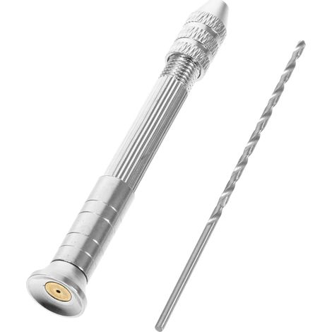 Pin Vise - Mini perceuse manuelle de précision - Pour le perçage de bougies, le bricolage, les bijoux, le modélisme - Avec accessoires (1/5)