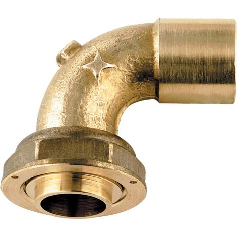 Gasanschlussbogen 90° mit Flachfuge zum Löten aus Kupfer 6/20-CU 28