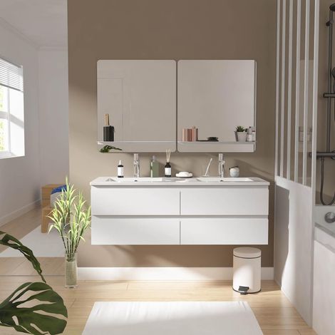 SORRENTO wandhängender Waschtischunterschrank mit 4 Schubladen, 120 cm