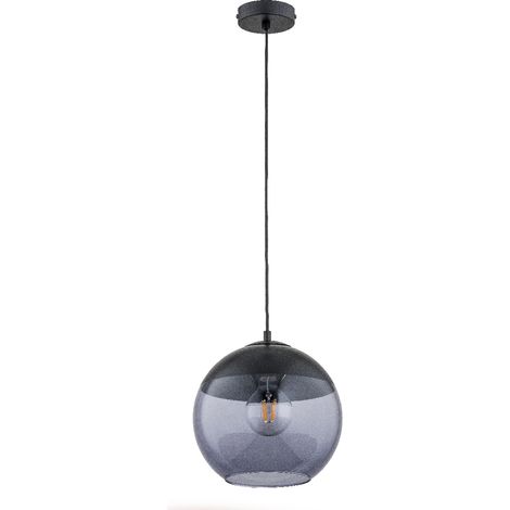Suspension boule verre fumé noir Ø25 E27 15W HIRA Alfa (1/2)
