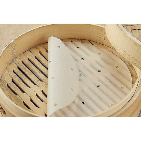 Ensemble de papier pour friteuse à air chaud et cuiseur vapeur en bambou