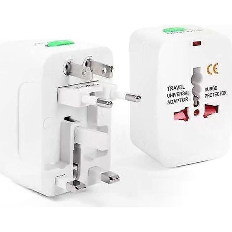 Universeller Reiseadapter, Mehrfachstecker-Konverter, kompatibel mit 200 Ländern, All-in-One-Global-Ladegerät für internationale Nutzung (1/4)