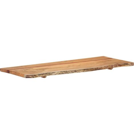 Dessus de meuble-lavabo de salle de bain acacia etagère flottante tablette de meuble-lavabo plateau de meuble-lavabo 140 x 55 cm (1/5)