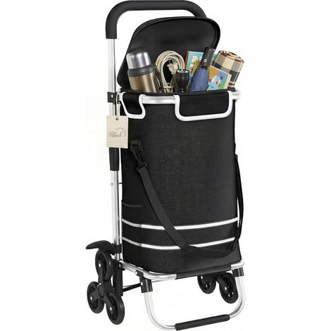Chariot de Course Pliable 56L avec Compartiment Frigo 3en1 Chariot Pliable Transformable en Diable (1/5)