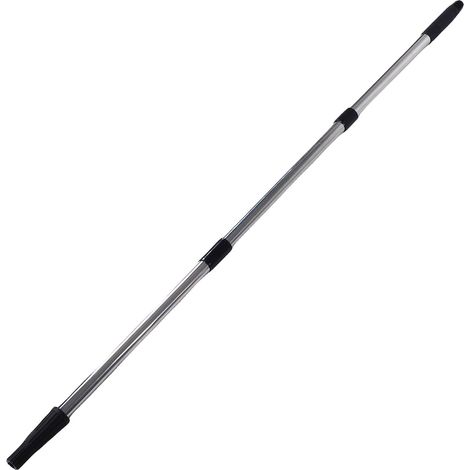Rallonge de rouleau à peinture de 4 m, manche télescopique en acier inoxydable à 10 sections avec adaptateur conique à enfoncer, pour peindre, nettoyer, dépoussiérer (1/5)