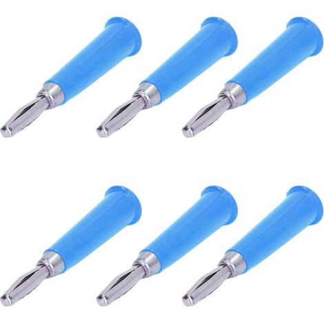 100 Stück 4-mm-Bananenstecker, blau, Messinglegierung, Zink, ABS, Lötanschluss, Batterie, LKW-Elektrostecker (1/5)