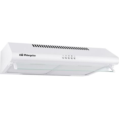 Campana standard Orbegozo 60 cm ST 07160 D BL, 3 niveles de potencia, 1 bombilla LED, 2 filtros aluminio desmontables, extracción 195,3 m3/h, clase energética D, 60 W (1/4)