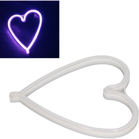 Guirlande lumineuse LED en forme de cœur, néon, pour les demandes en mariage, les fêtes d'anniversaire et autres occasions spéciales. (1/5)