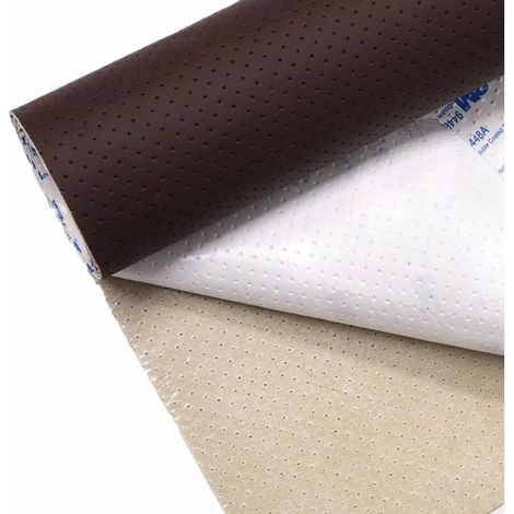 AMXCNOY Selbstklebender Reparaturflicken aus Kunstleder, perforiert, atmungsaktiv, 3M-Kleber, Sofa-Reparaturflicken, Autositz-Reparaturflicken (Braun 20x30cm) (1/4)