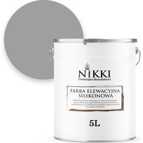 Pittura per facciate 5L grigio platino F264 resistente all'ingiallimento da raggi UV