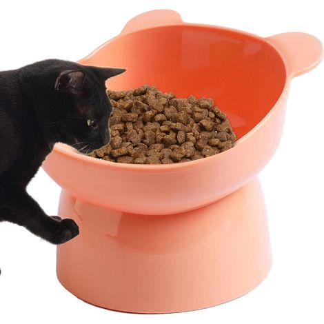 Bol pour Chat Surélevé,Bol Nourriture Chat Anti-Vomissements,Gamelle Animaux Antidérapant Bol Chat Bol Chien,Petite Gamelles pour Chats,Nourriture pour Chat,Ecuelle Chaton Lave-Vaisselle (1/4)