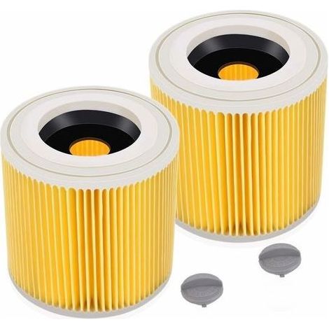 Filtre A Cartouche - Filtration HEPA 99,98 % - Compatible Avec Aspirateurs Kärcher WD1 WD2 WD3 MV2 MV3 - Lot De 2 (1/5)