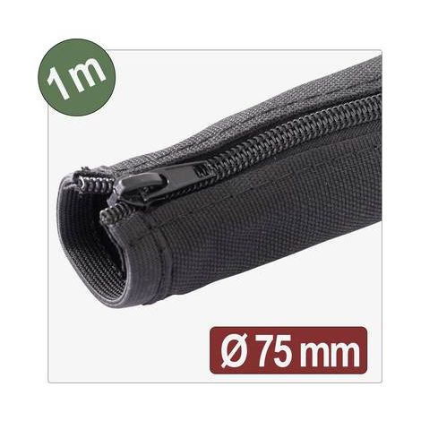 QUADRIOS 25CA765 25CA765 GAINE TRESSÃ©E NOIR POLYESTER 1 M 75 MM (MAX) 1 M