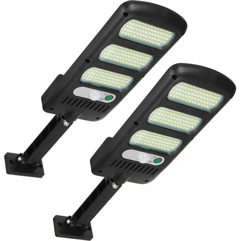 Lampe solaire extérieure à 213 LED avec détecteur de mouvement, étanche, éclairage de sécurité orientable à 180° pour mur extérieur, jardin, rue, porche (1/5)