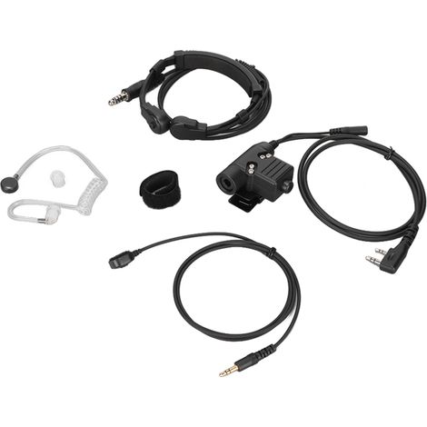 PTT à micro doigt U94 avec contrôle laryngé rétractable 7.1mm pour casque Kenwood TK3107 (1/5)