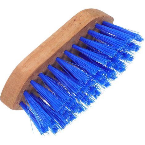 Brosses de nettoyage pour chevaux, poils en bois, lot de 5, bleues (1/5)