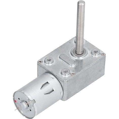 Selbsthemmender Schneckengetriebemotor mit M6-Gewinde, 50 mm Wellenlänge, JGY-370DC12V, 10 U/min (1/5)