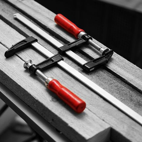 Kit de serrage rapide 2 pièces, corps en métal 50 x 200 mm et 80 x 300 mm, rouge (1/3)