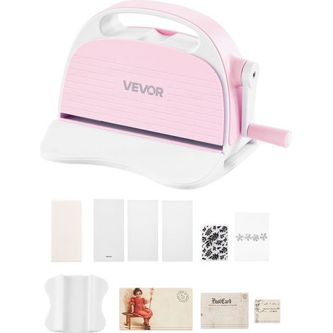 Machine de Découpe et de Gaufrage Manuelle, Ouverture 76 mm, Kit Portable avec Matrices et Plaques de Découpe, Dossiers de Gaufrage, Feuilles de Papier, pour Scrapbooking, Cartes et Bricolage
