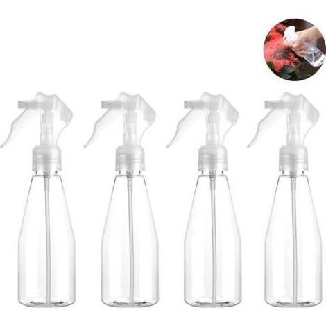 Lot de 4 vaporisateurs vides de 200 ml, en plastique transparent, pour le jardin, les plantes, le nettoyage, le jardinage, les cosmétiques et la cuisine (1/5)