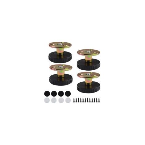 Set mit 4 verstellbaren Möbelfüßen, Badezimmermöbelfüße, höhenverstellbar, 40 mm - Crezuo