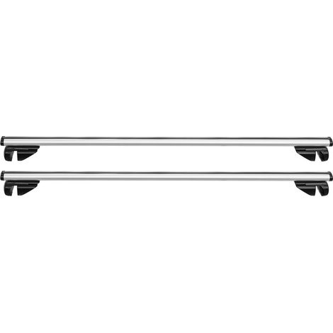 Barres de toit transversales, capacité de 75 kg, compatibles avec les rails de toit surélevés (écartement de 210 à 1210 mm), barres transversales verrouillables en aluminium robuste pour le transport  (1/5)