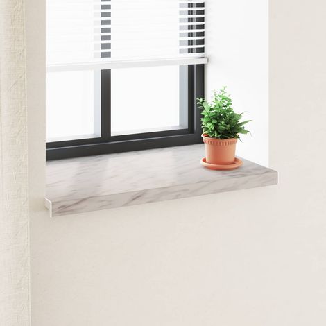 vidaXL Appui de fenêtre Texture marbre 100 x 50 x 4,5 cm PVC