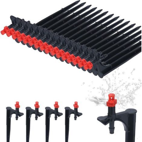 Goutteur enterré rotatif à 360° de type piston Kit d'irrigation goutte à goutte professionnel (20 pièces/sac) Système d'irrigation de précision et économe en eau pour arbres fruitiers et horticultur (1/4)