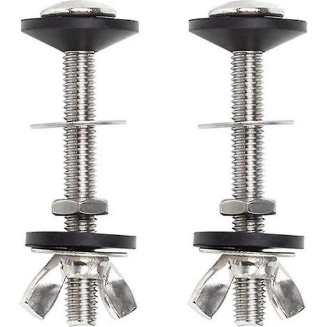 Bolts De Réservoir De Chasse D Eau - Acier Inoxydable 304 - Joint Double En Nbr - Pour Raccordement Réservoir À Cuve - Lot De 2 (1/5)
